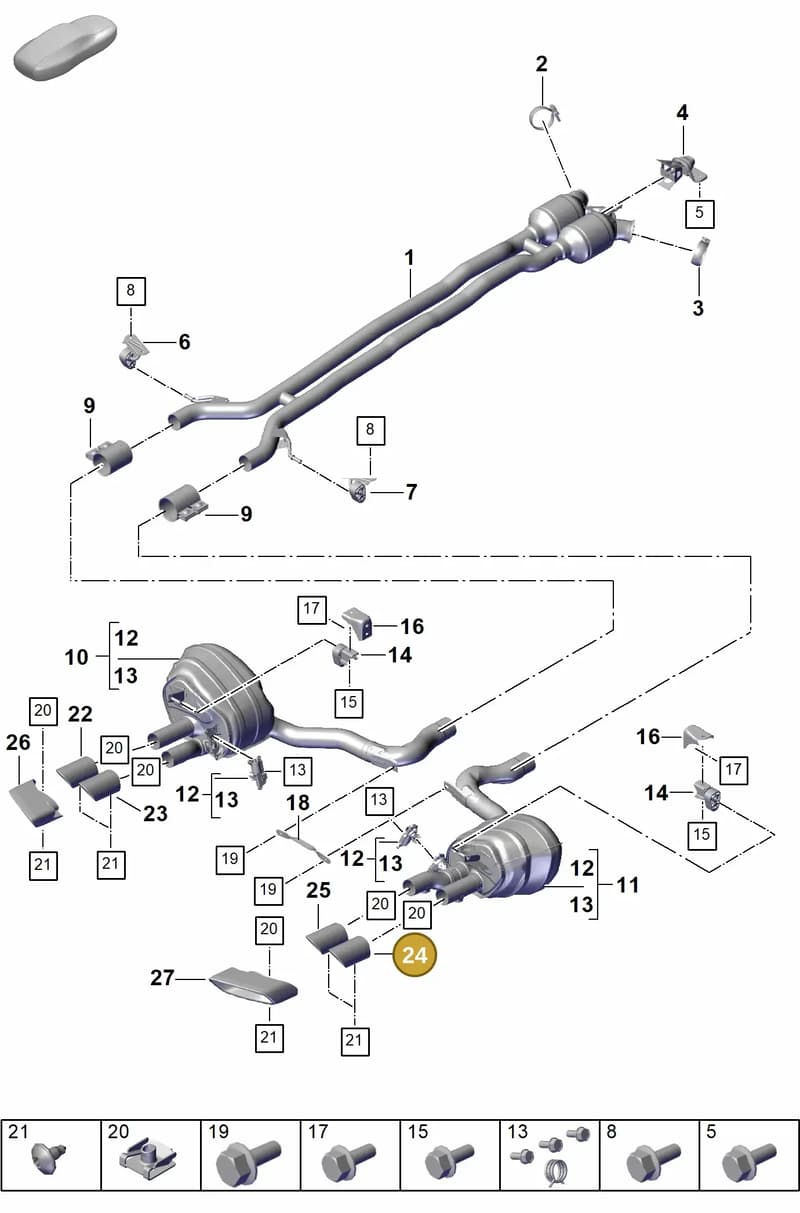 976253824A — Porsche Panamera (2023-2025) diagram p62203010, position 24