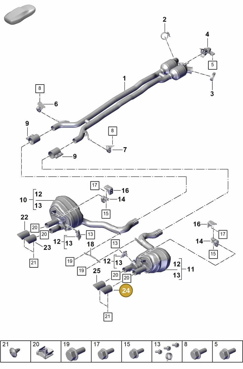976253824A — Porsche Panamera (2023-2025) diagram p62203060, position 24