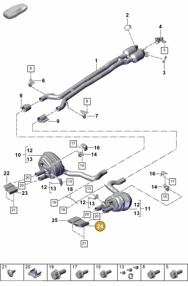 976253824A — Porsche Panamera (2023-2025) diagram p62203000, position 24