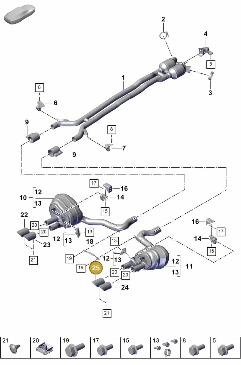 976253824B — Porsche Panamera (2023-2025) diagram p62203060, position 25