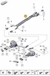 976254221AY Porsche Exhaust Pipe