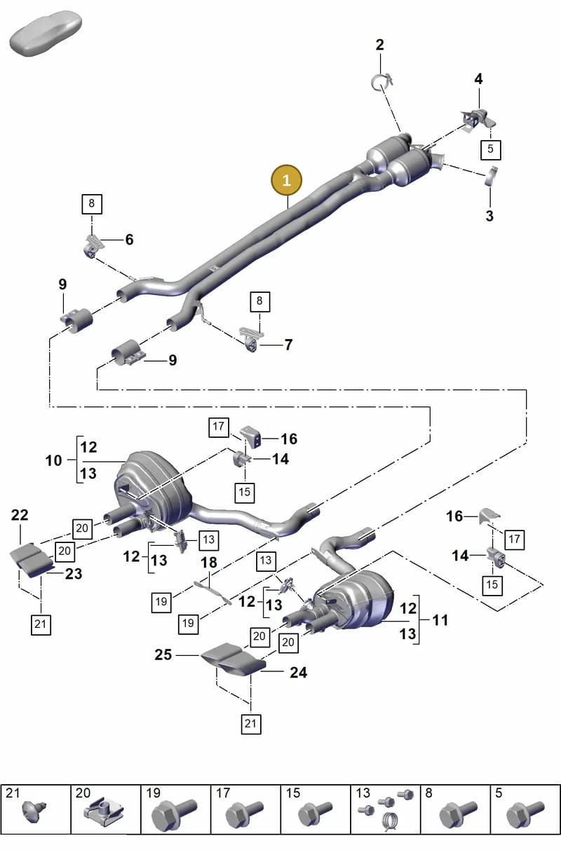 976254221GY — Porsche Panamera (2023-2025) diagram p62203000, position 1