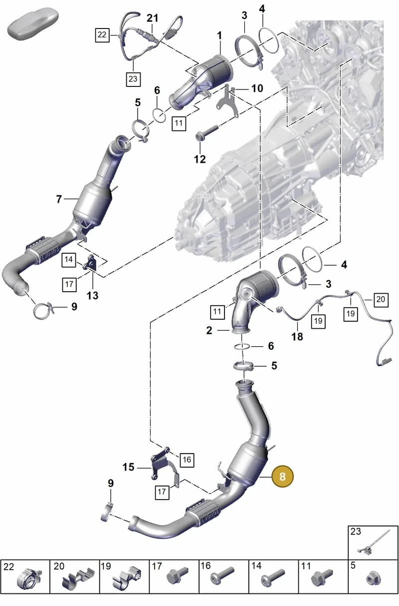 976254451BX — Porsche Panamera (2023-2025) diagram p62202230, position 8