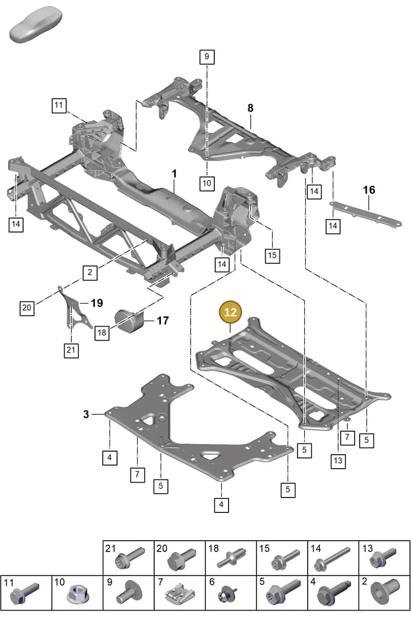 976407129B — Porsche Panamera (2023-2025) diagram p62401000, position 12
