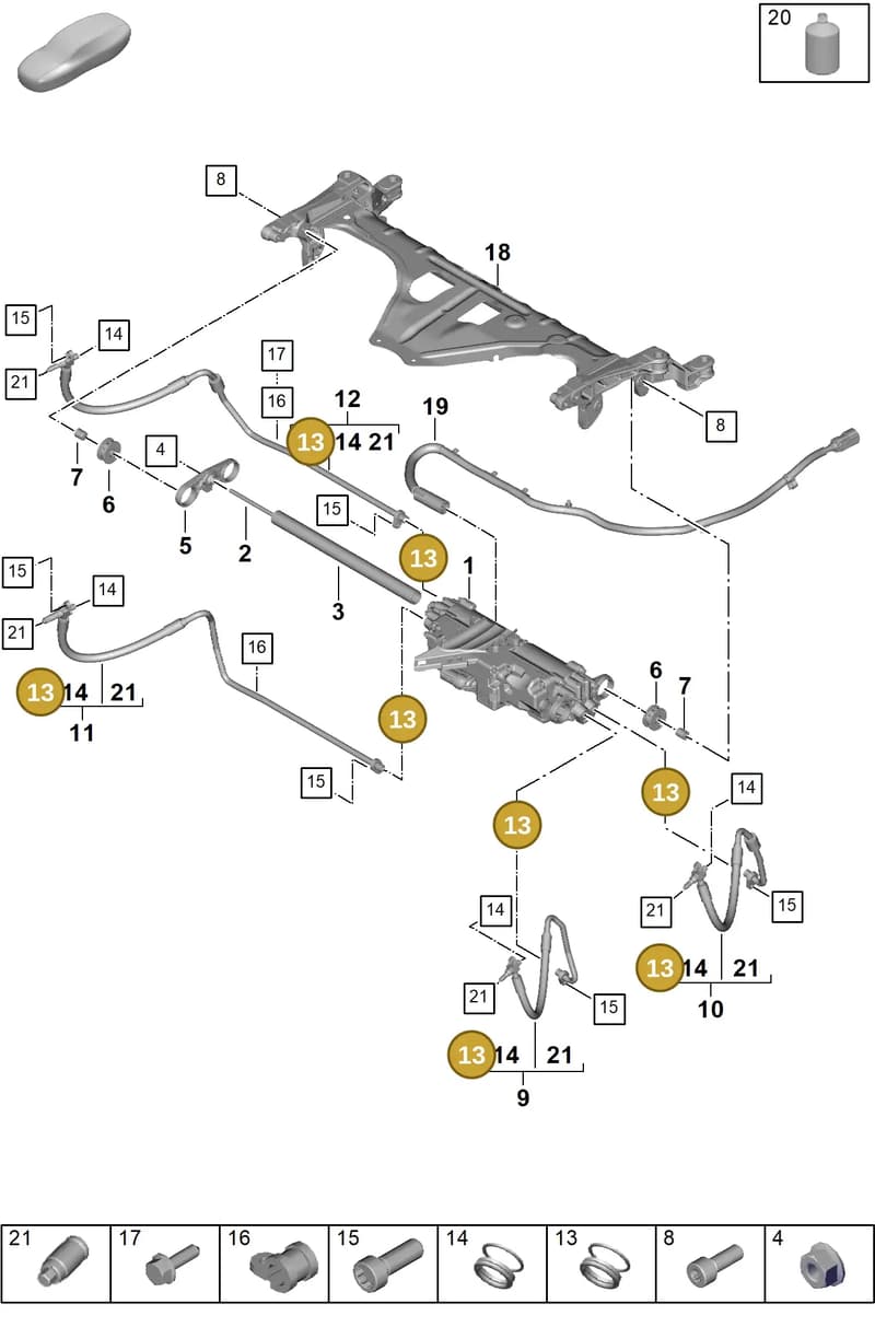 976498007 — Porsche Panamera (2023-2025) diagram p62402050, position 13