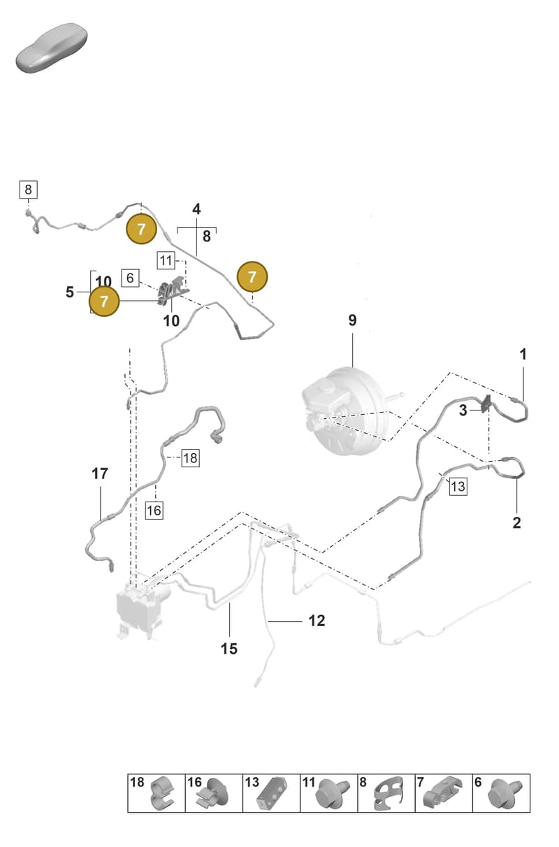 976611708A — Porsche Panamera (2023-2025) diagram p58604010, position 7