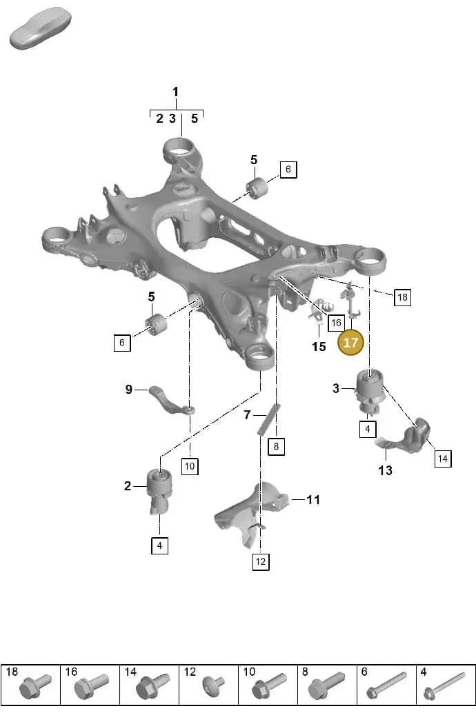 976616571A — Porsche Panamera (2023-2025) diagram p62501000, position 17