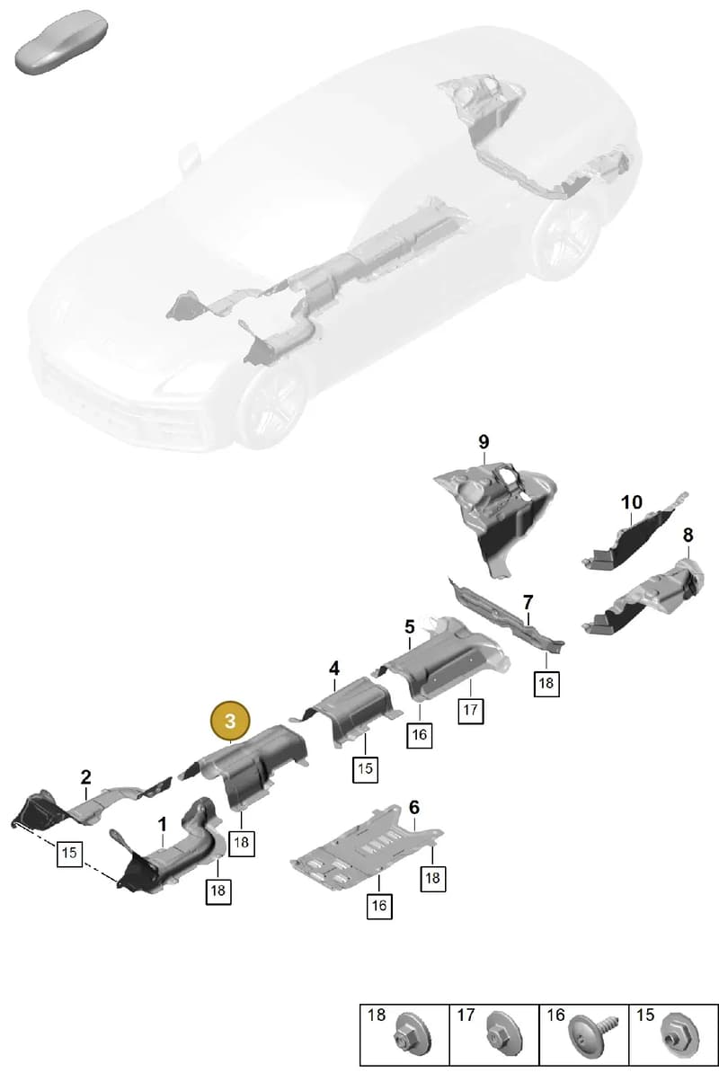 976804163 — Porsche Panamera (2023-2025) diagram p62801725, position 3