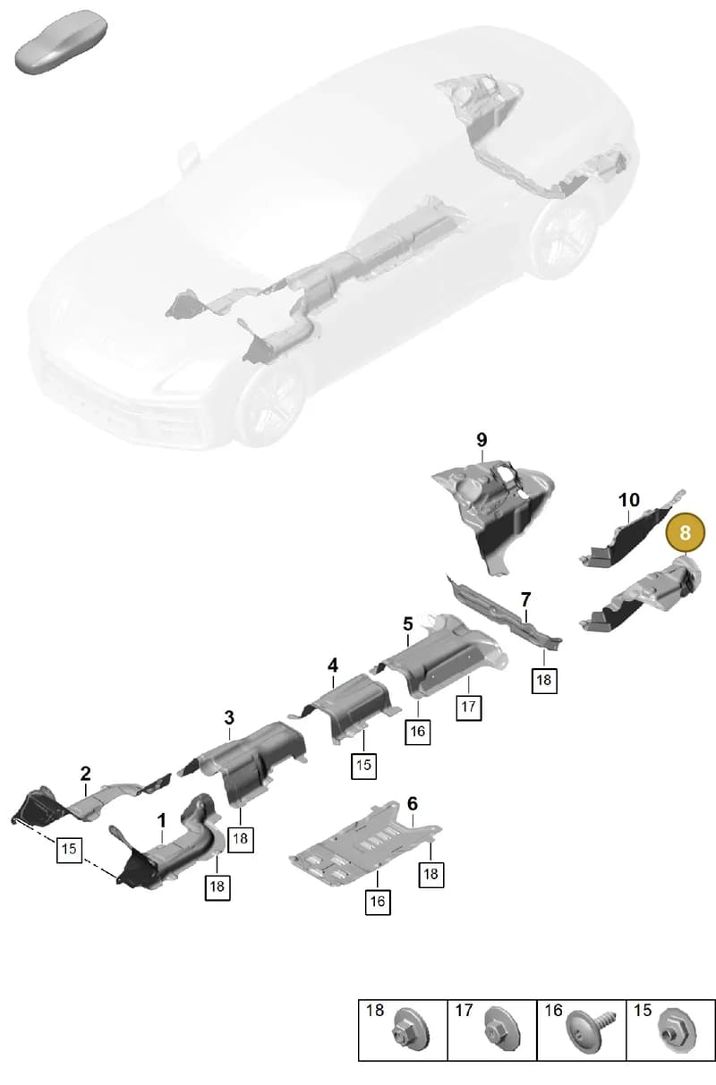 976804168B — Porsche Panamera (2023-2025) diagram p62801725, position 8