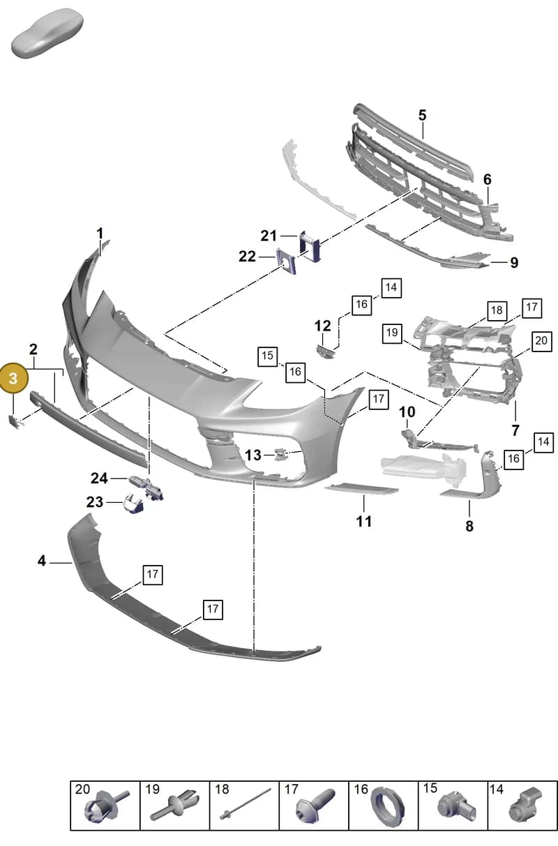 976807155BG2X — Porsche Panamera (2023-2025) diagram p62802010, position 3