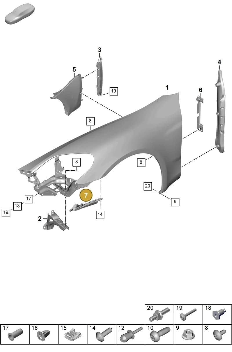 976807284 — Porsche Panamera (2023-2025) diagram p62801400, position 7