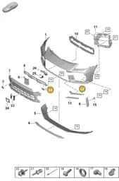 976807690B Porsche Bracket for Park Assistance
