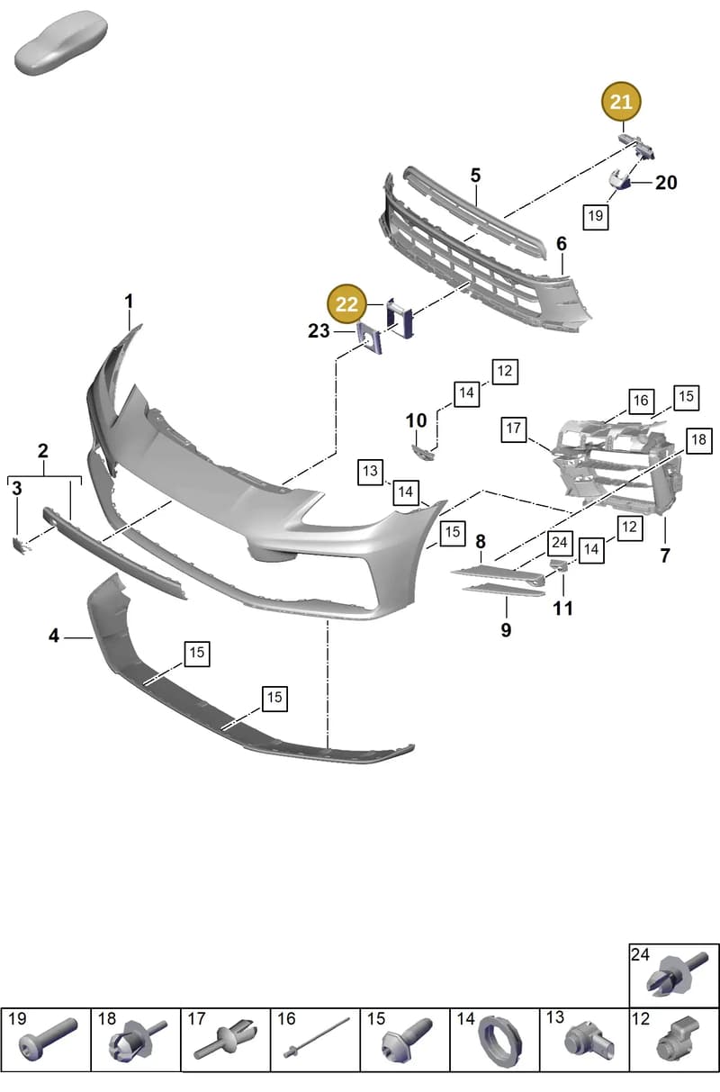 976807997 — Porsche Panamera (2023-2025) diagram p62802000, position 21+22