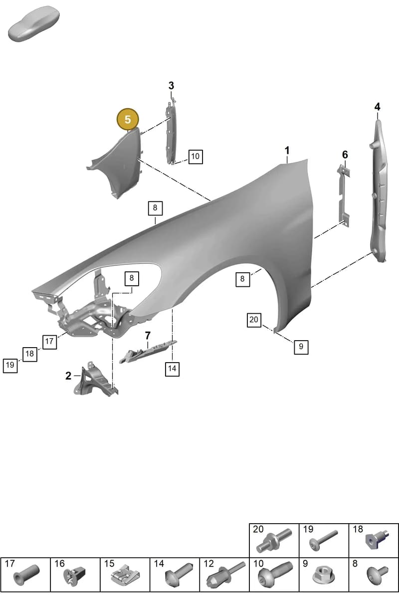 976809964 — Porsche Panamera (2023-2025) diagram p62801400, position 5