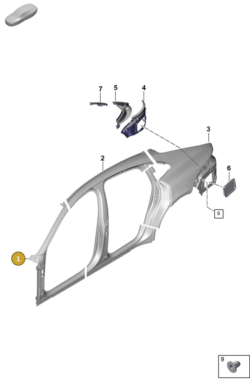976810048YGRV — Porsche Panamera (2023-2025) diagram p62801550, position 1