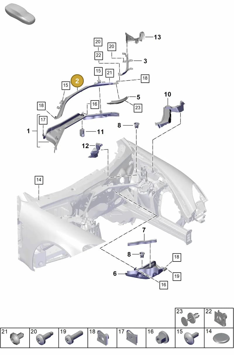 976815517B — Porsche Panamera (2023-2025) diagram p62813000, position 2