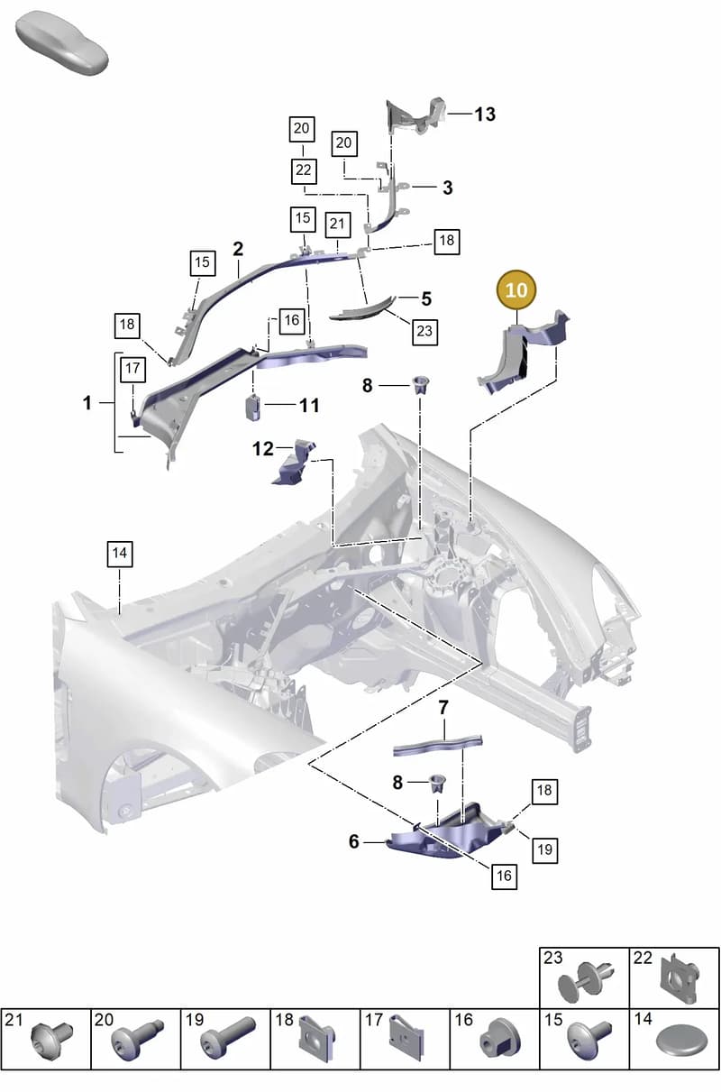 976819236 — Porsche Panamera (2023-2025) diagram p62813000, position 10