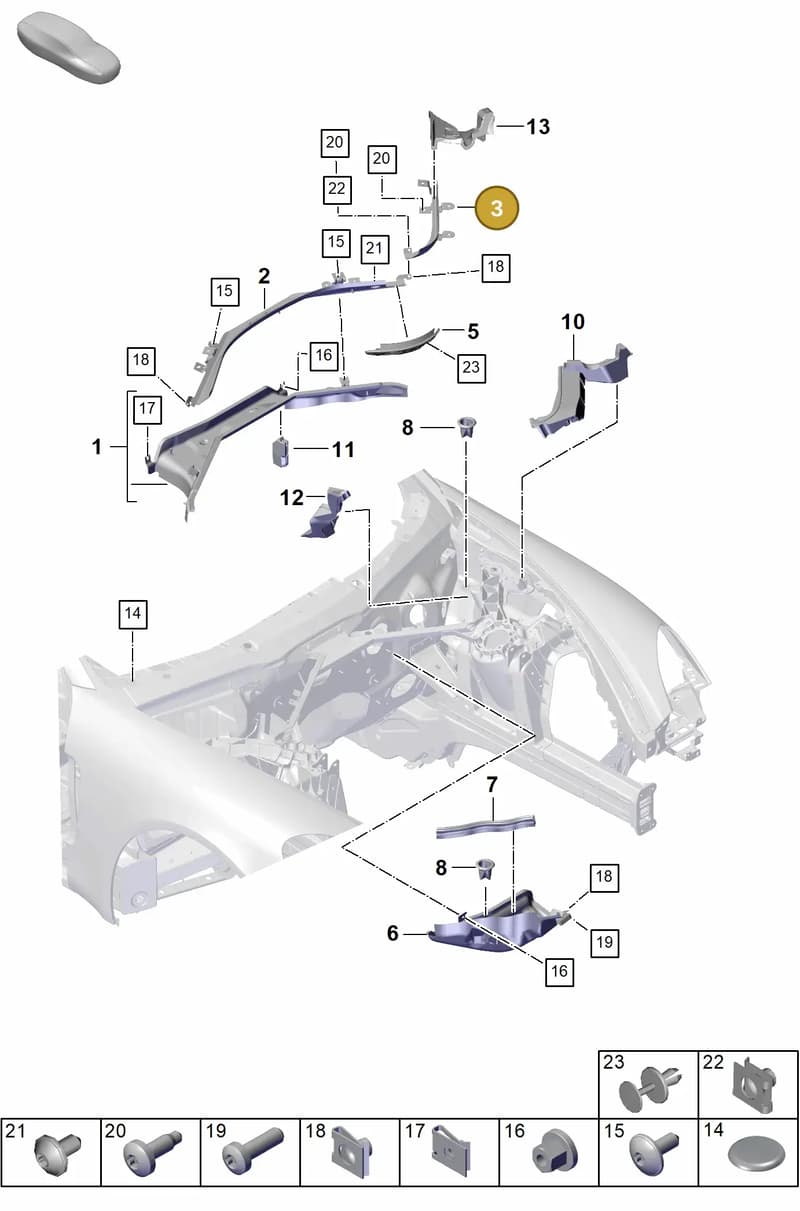 976819511 — Porsche Panamera (2023-2025) diagram p62813000, position 3
