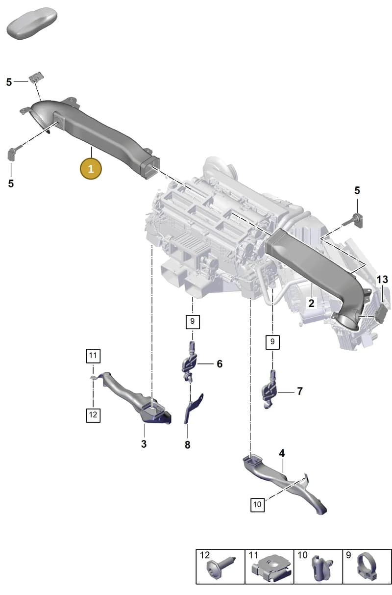 976820158A — Porsche Panamera (2023-2025) diagram p62813610, position 1