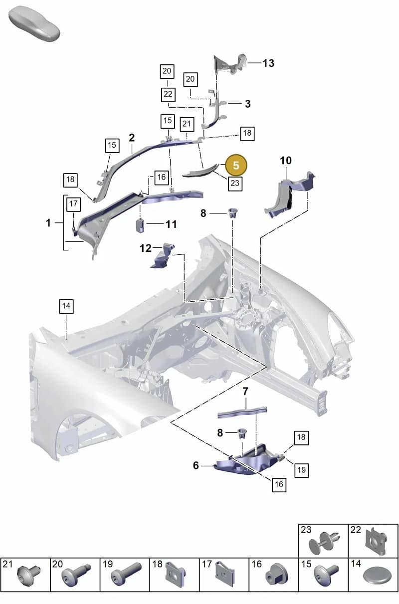 976820609 — Porsche Panamera (2023-2025) diagram p62813000, position 5
