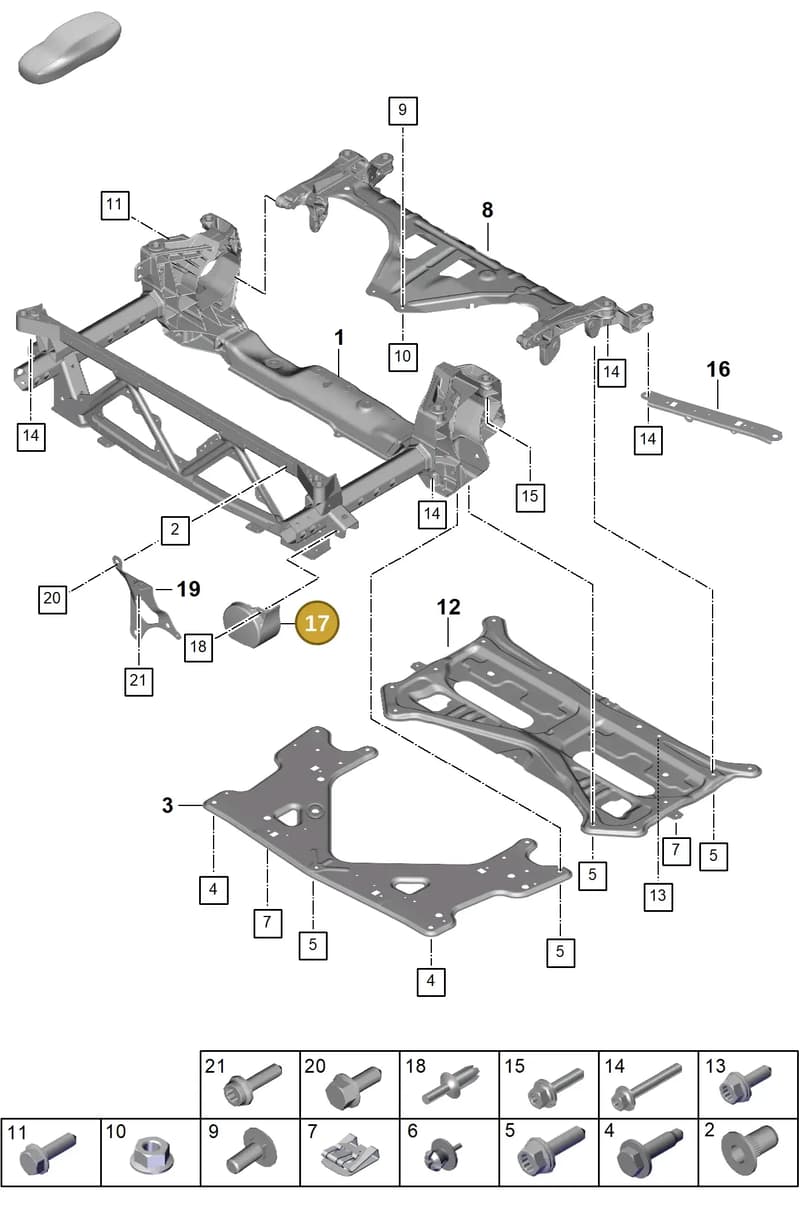 976825611B — Porsche Panamera (2023-2025) diagram p62401000, position 17