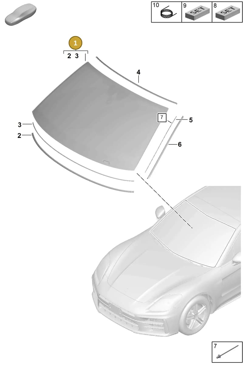976845052HNVB — Porsche Panamera (2023-2025) diagram p62805000, position 1