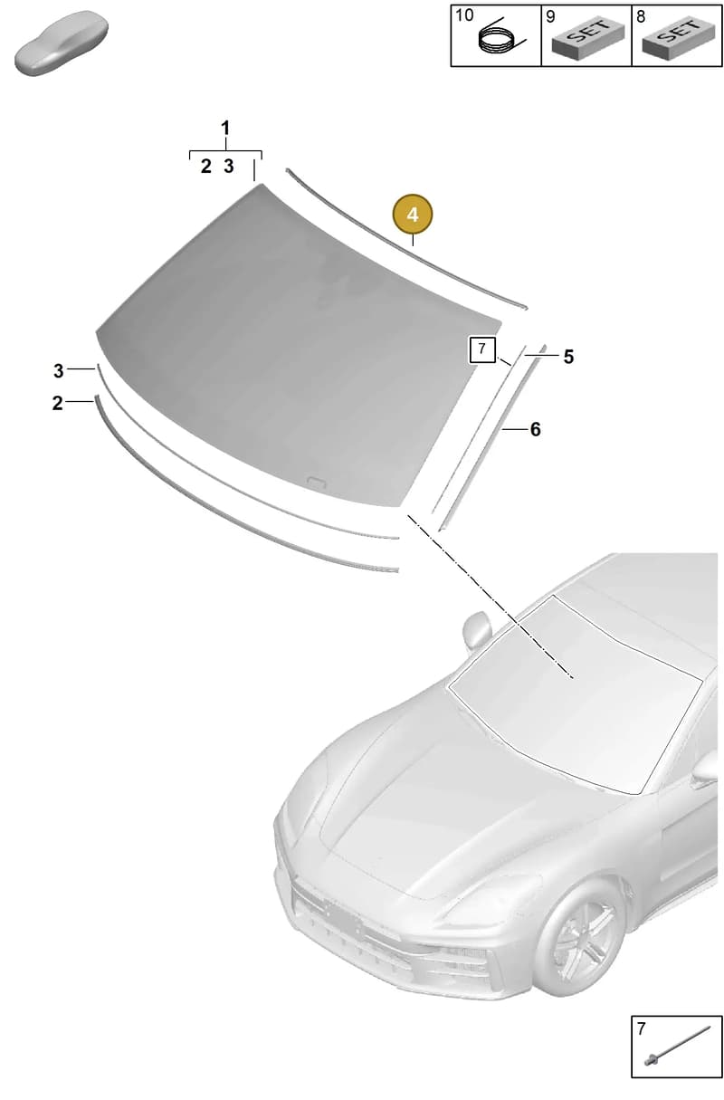 976845521A — Porsche Panamera (2023-2025) diagram p62805000, position 4