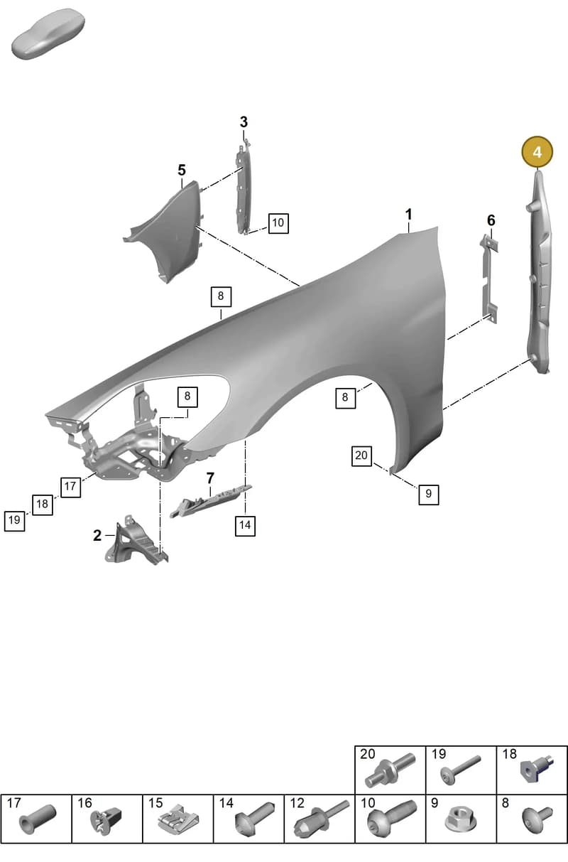 976854777OK1 — Porsche Panamera (2023-2025) diagram p62801400, position 4