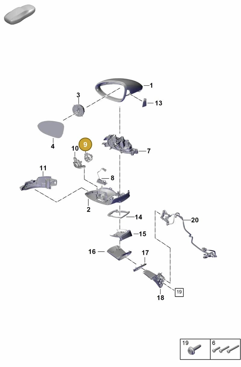 976857118 — Porsche Panamera (2023-2025) diagram p62809500, position 9