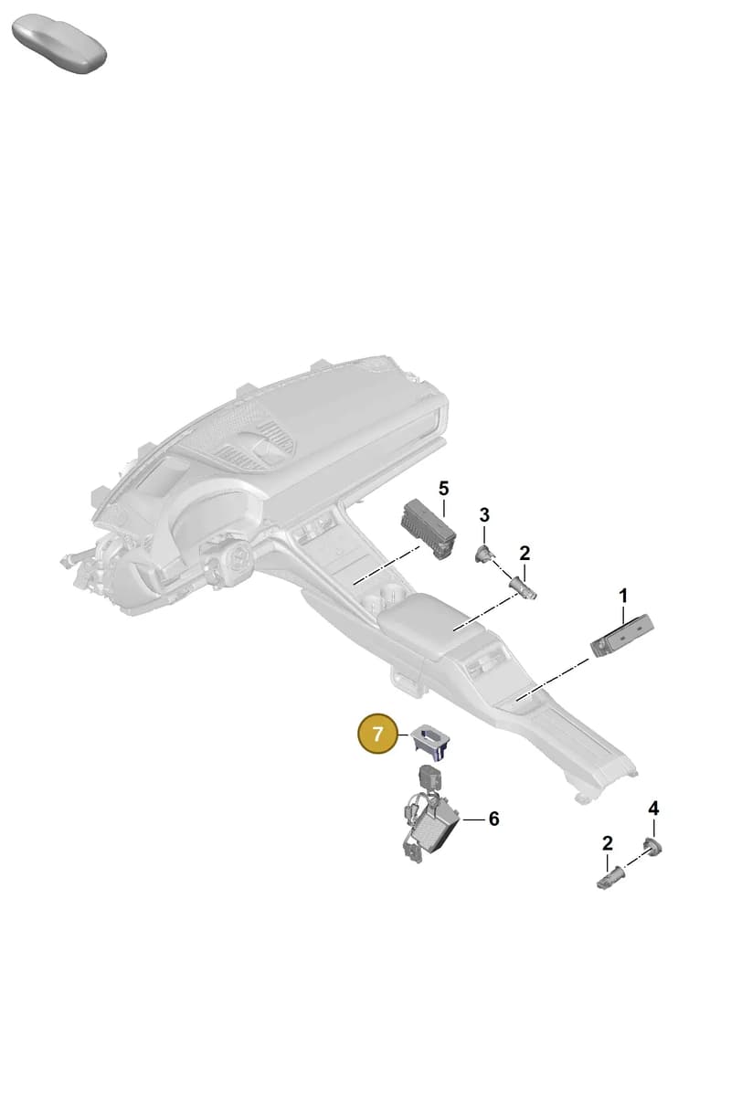 976863287B — Porsche Panamera (2023-2025) diagram p62905700, position 7