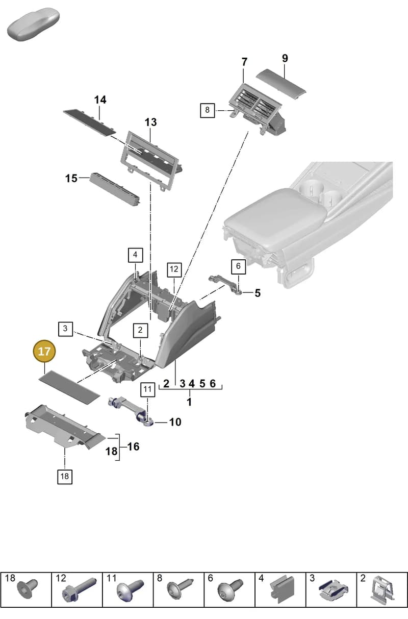 976863597 — Porsche Panamera (2023-2025) diagram p62809410, position 17