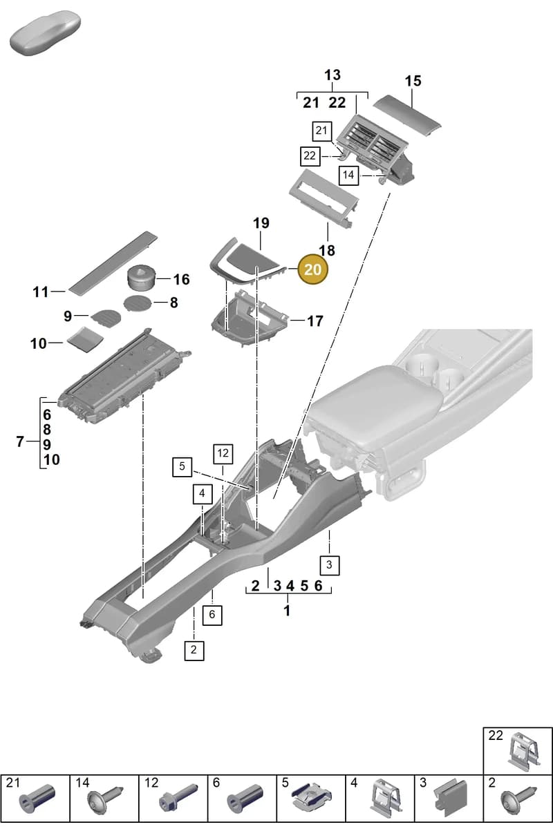 976864249DYU0 — Porsche Panamera (2023-2025) diagram p62809400, position 20