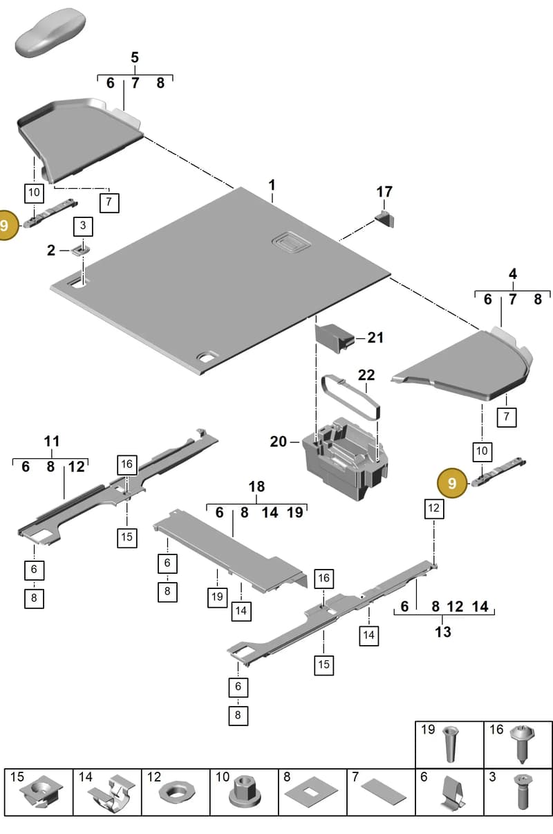 976867159 — Porsche Panamera (2023-2025) diagram p62807600, position 9