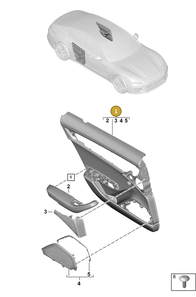 976867211BRIA0 — Porsche Panamera (2023-2025) diagram p62808500, position 1