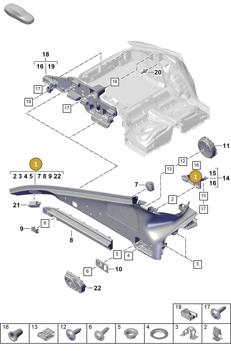 976867245FBQ0 — Porsche Panamera (2023-2025) diagram p62807420, position 1