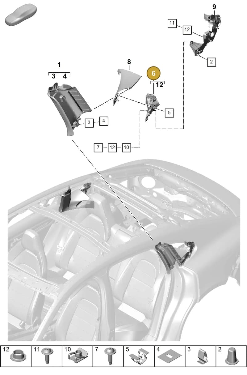 976867261OH5 — Porsche Panamera (2023-2025) diagram p62807250, position 6
