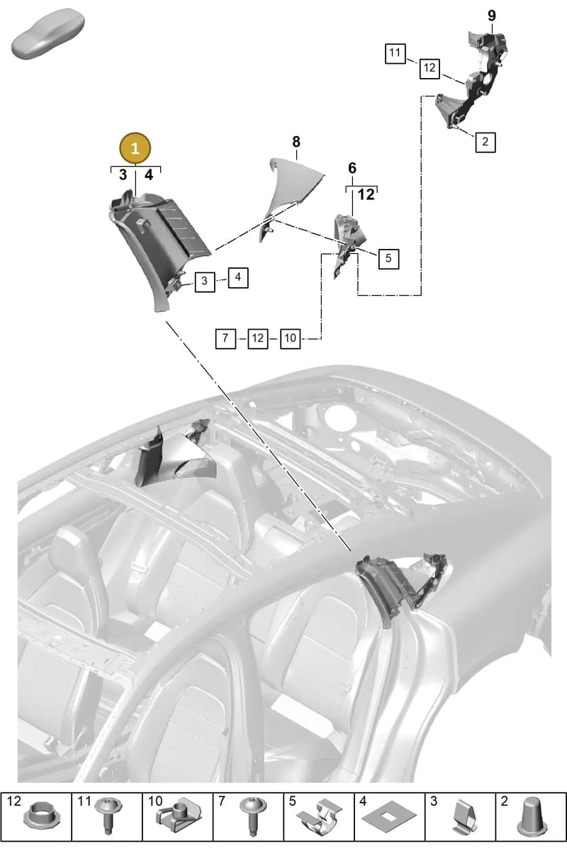 976867287AES0 — Porsche Panamera (2023-2025) diagram p62807250, position 1