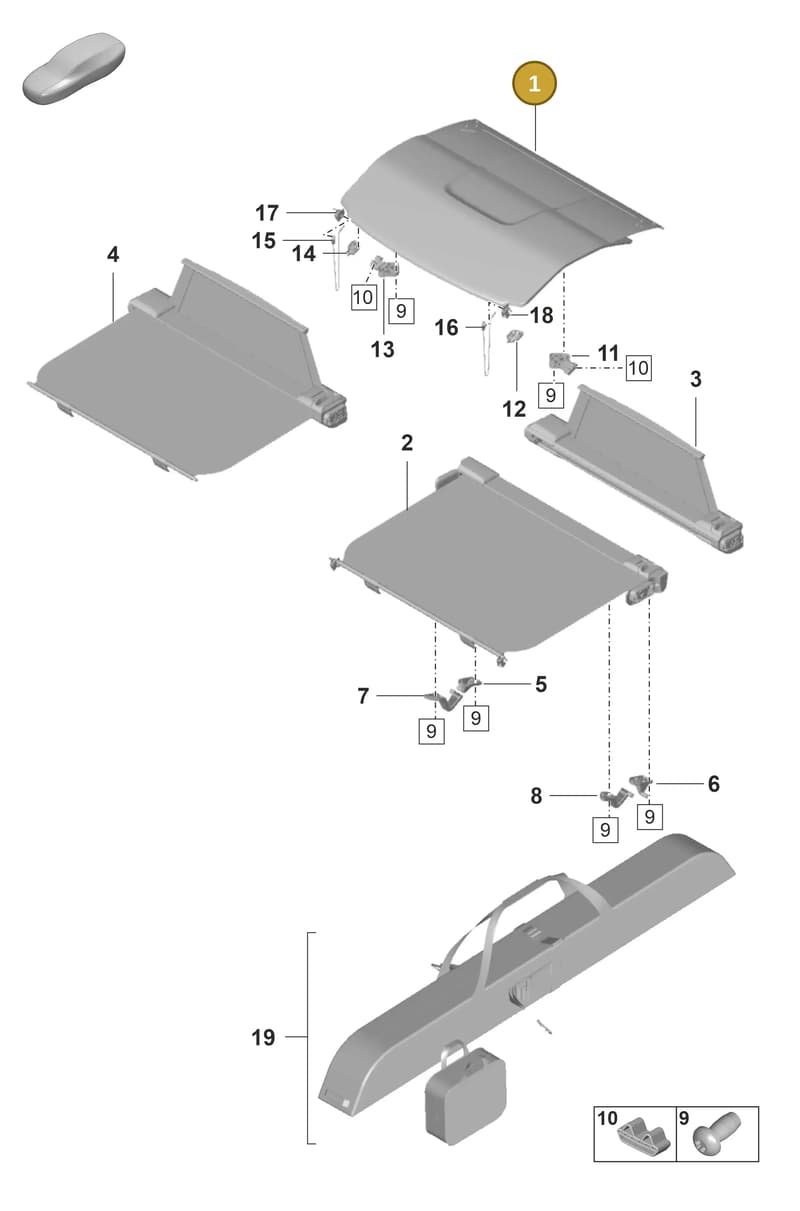 976867360DBLK — Porsche Panamera (2023-2025) diagram p58807450, position 1