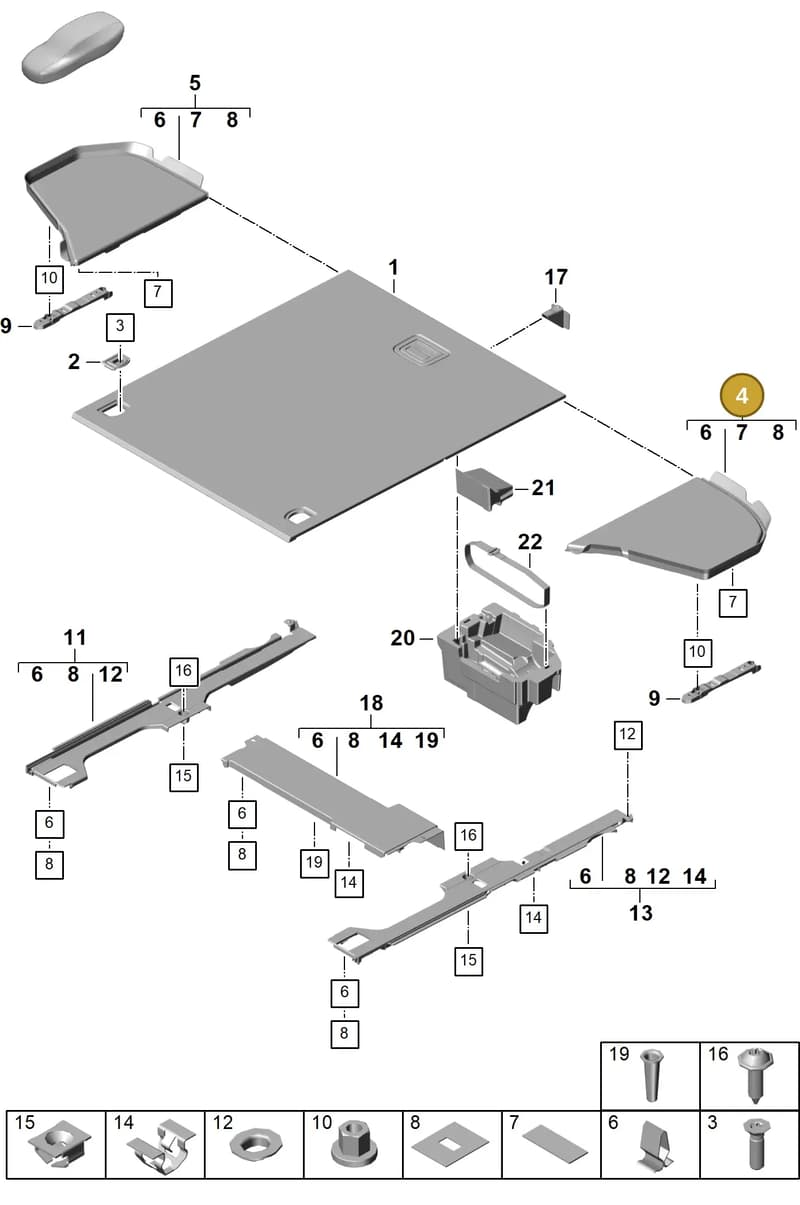 976867427CBLK — Porsche Panamera (2023-2025) diagram p62807600, position 4