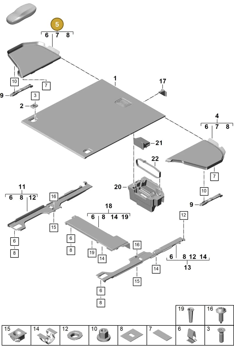 976867428ABLK — Porsche Panamera (2023-2025) diagram p62807600, position 5