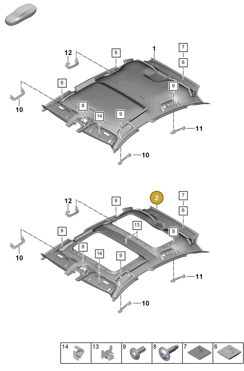 976867501AJOH5 — Porsche Panamera (2023-2025) diagram p62807300, position 2