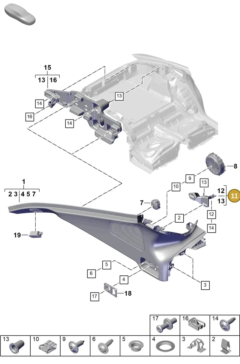 976867891 — Porsche Panamera (2023-2025) diagram p62807400, position 11