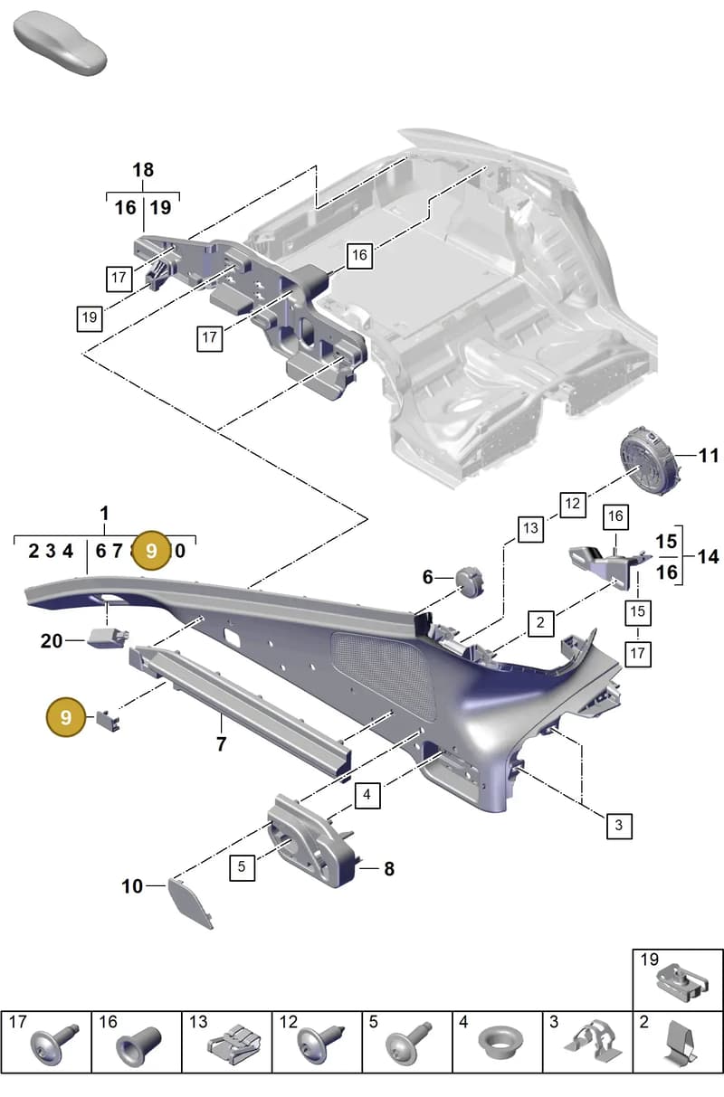 976867926OH5 — Porsche Panamera (2023-2025) diagram p62807410, position 9