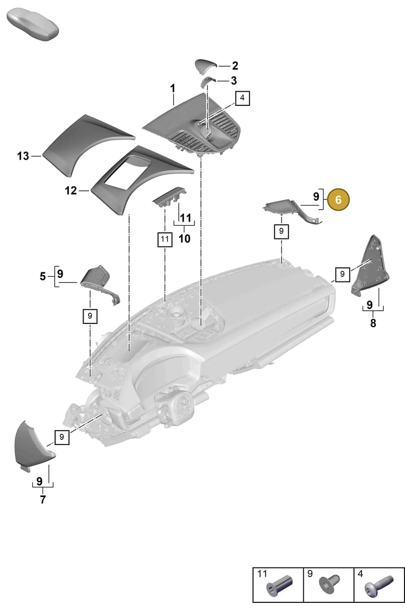 976868148ID9 — Porsche Panamera (2023-2025) diagram p62809050, position 6