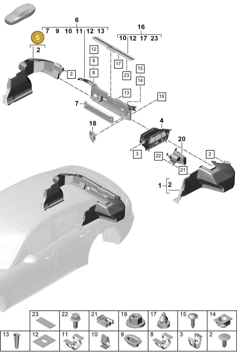 976868224EBLK — Porsche Panamera (2023-2025) diagram p62807500, position 5