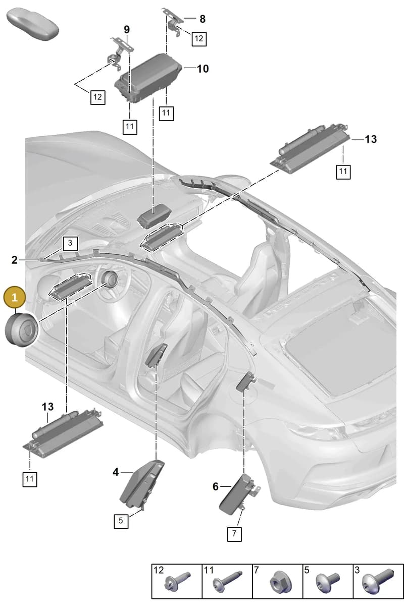 976880201CIP1 — Porsche Panamera (2023-2025) diagram p62812500, position 1
