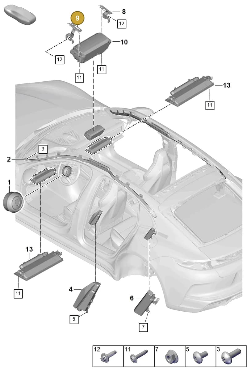 976880572 — Porsche Panamera (2023-2025) diagram p62812500, position 9
