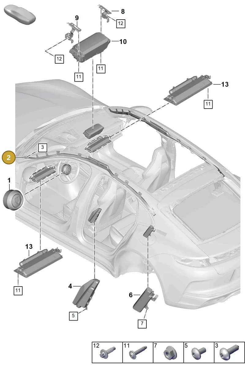 976880742C — Porsche Panamera (2023-2025) diagram p62812500, position 2
