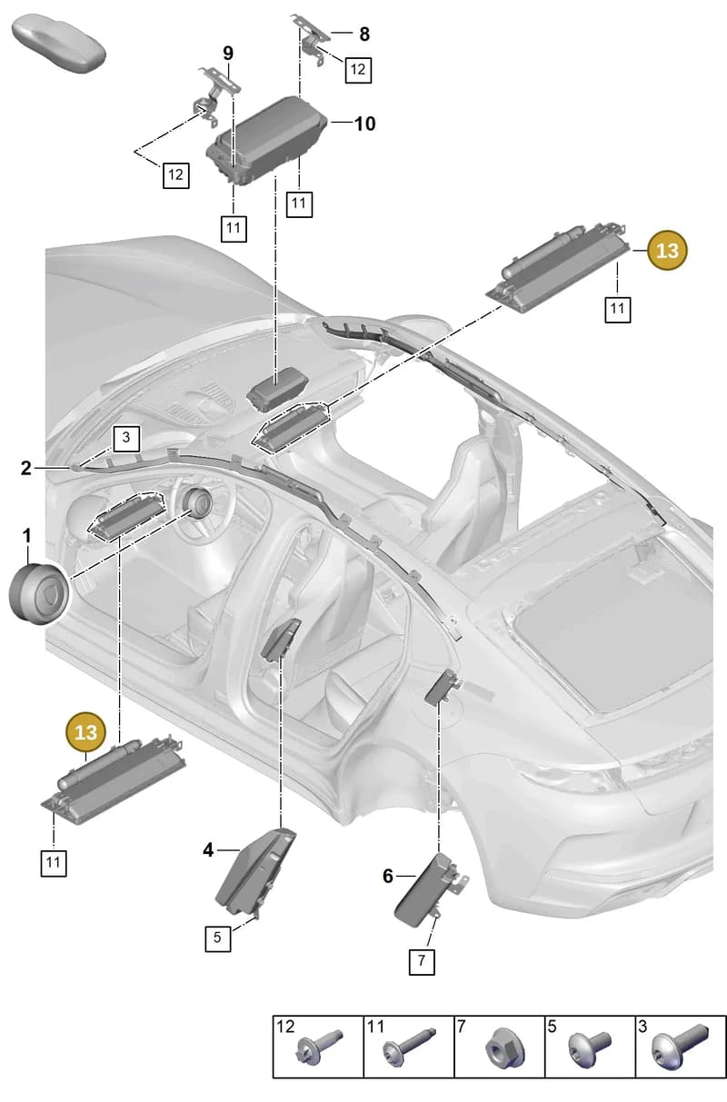 976880841 — Porsche Panamera (2023-2025) diagram p62812500, position 13