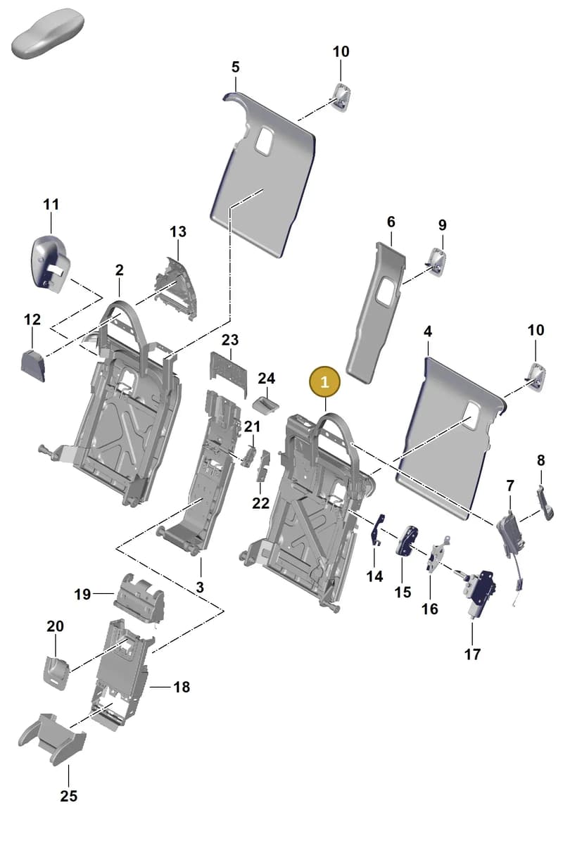 976885045A — Porsche Panamera (2023-2025) diagram p62818020, position 1